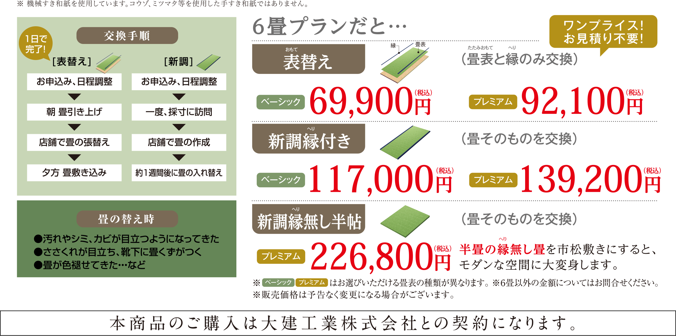 ワンプライス！お見積不要！