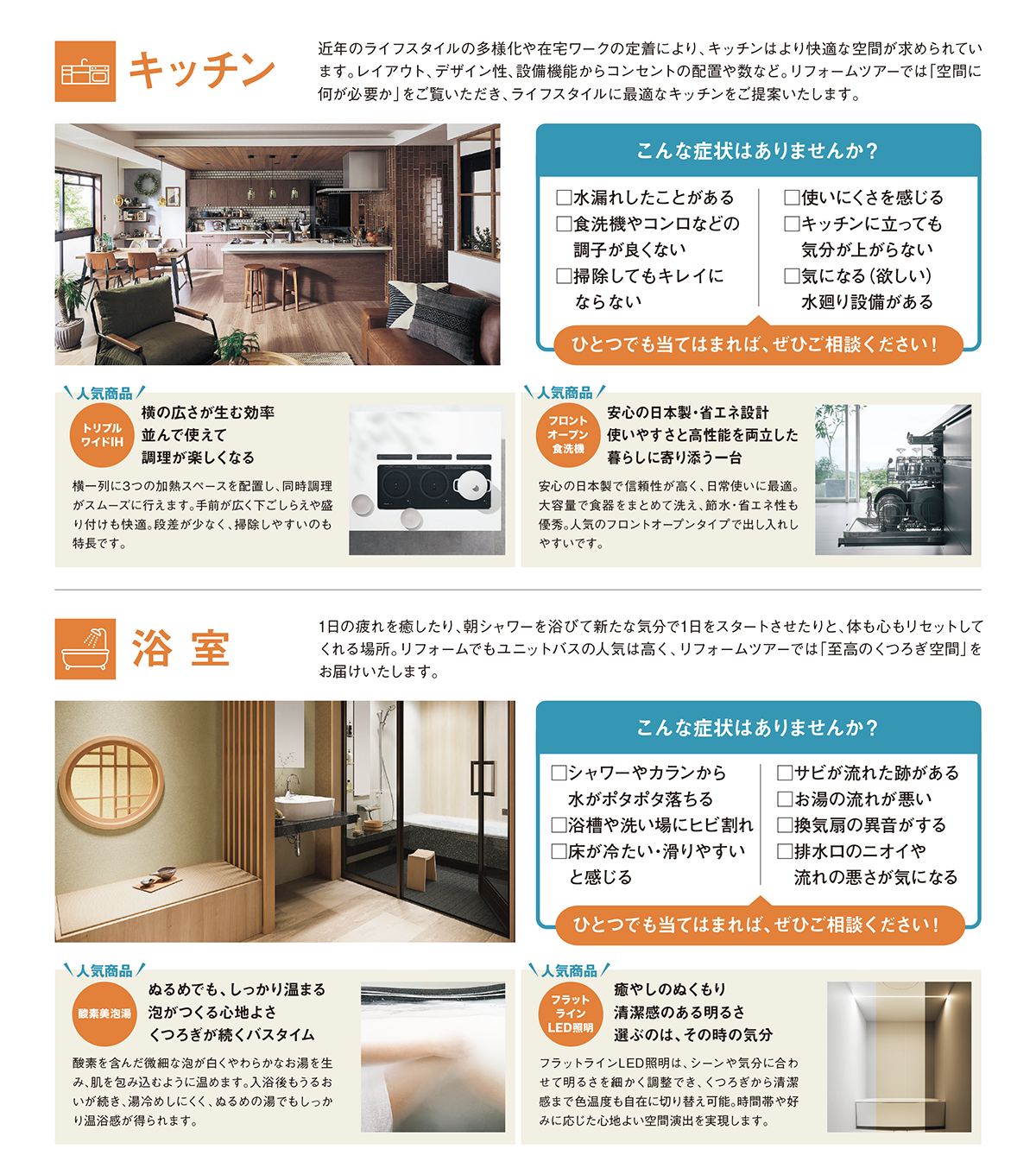 キッチン、浴室